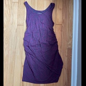 Pink/gray maternity dress